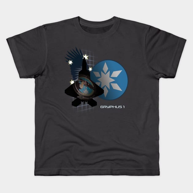 Ace Combat X: Gryphus One Kids T-Shirt by patrickkingart